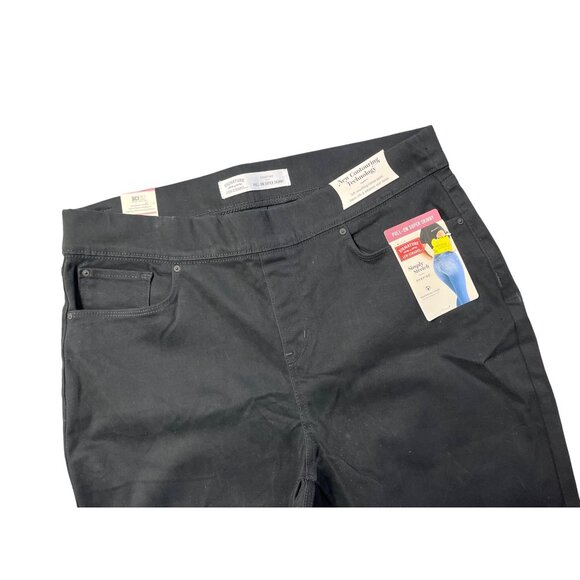 Levis Womens Signature Simply Stretch Pull-On Super Skinny Jeans Size 18 W34 Bla - Picture 3 of 7